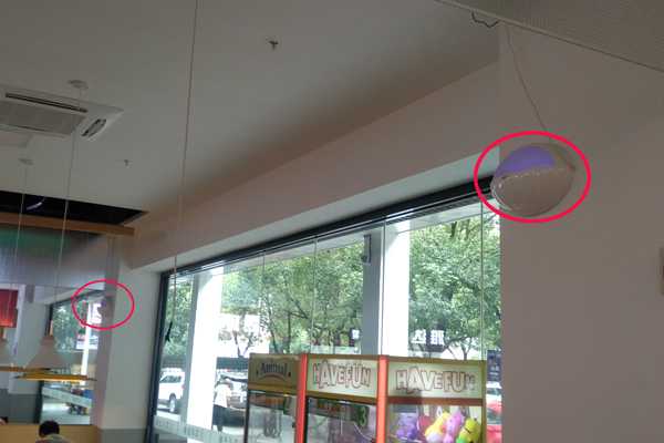 食堂餐厅灭蝇灯安装示例